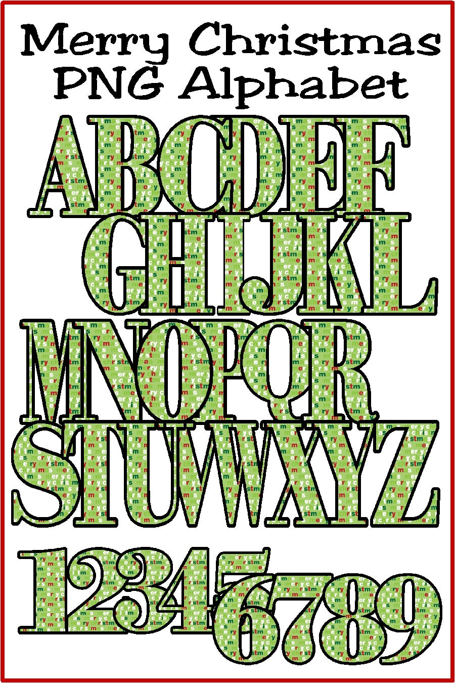 Merry Christmas Alphabet
