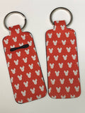 Mickey Mouse Lip Balm Holder Keychain