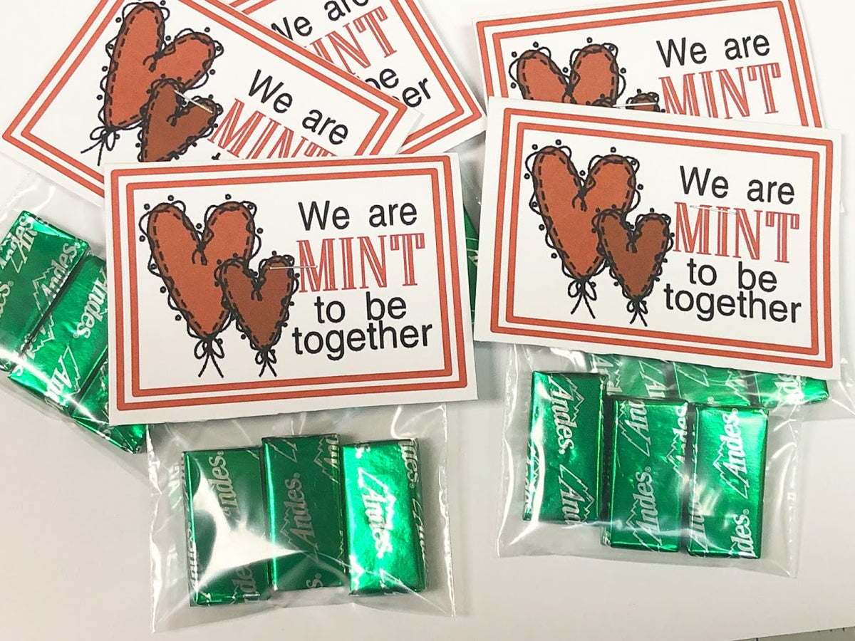 Mint To Be Valentine Candy Bag Topper Printable