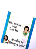 Maui Thank You Birthday Printable Candy Bar