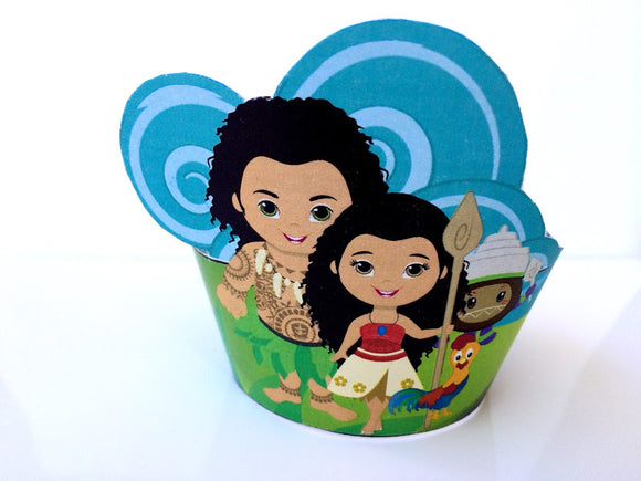 Moana Cupcake Wrapper Printable