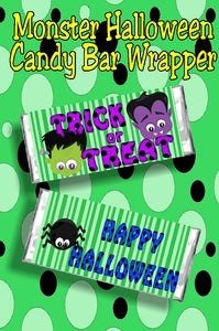Wish someone a sweet Halloween with this printable candy bar wrapper that is perfect as both a Halloween card and a Halloween gift.