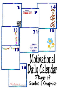 Motivational Daily Calendar Planner Printable