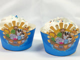 Noah's Ark Printable Cupcake Wrapper