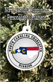 Have your son or daughter how "with you" this Christmas while you  celebrate their service in the mission field with this personalized Texaso mission Christmas ornament. #northcarolinamission #missionarychristmasornament #ldsmissionary