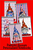 Patriotic Gnomes Personalized Notebooks