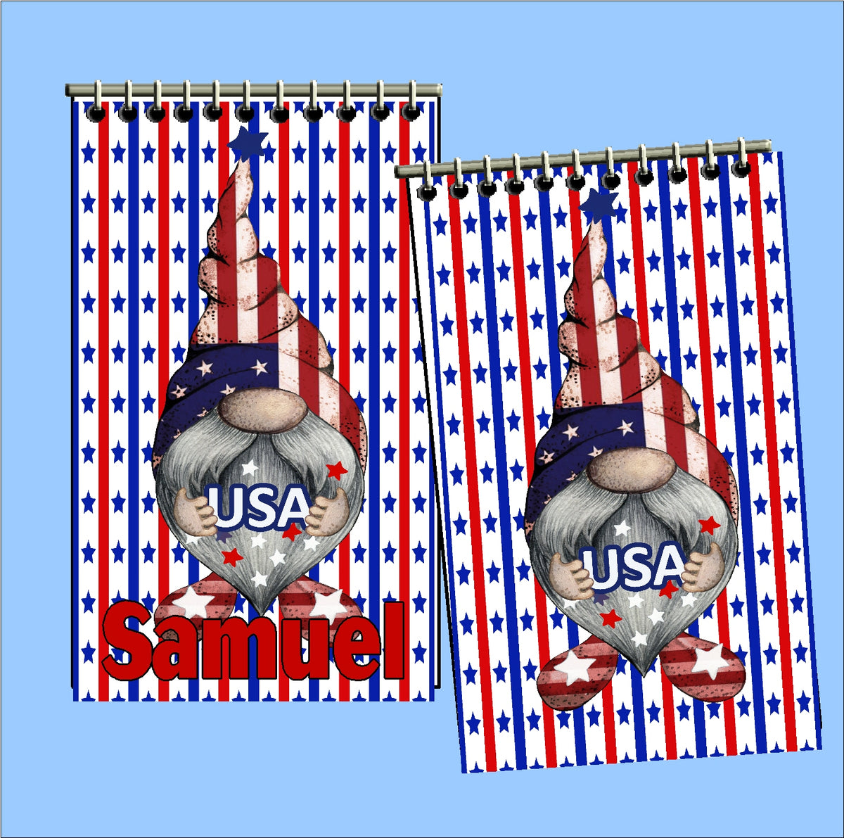 Patriotic Gnomes Personalized Notebooks