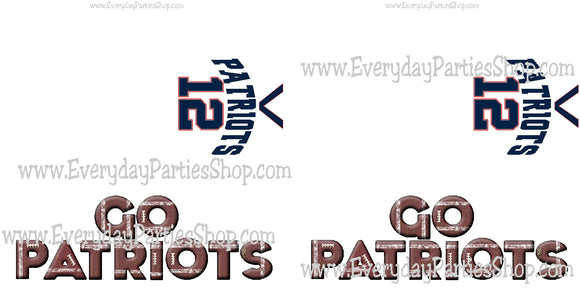Patriot Football Customizable and Printable Candy Bar Wrapper
