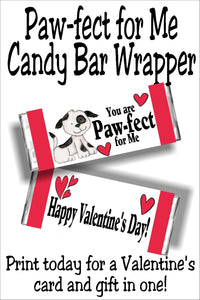 You Are Paw-fect for Me Candy Bar Wrapper