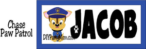 Bring Chase and his friends into your home with this fun Paw Patrol personalized name plaque perfect for your room decor or door plaque.  Each dog is included so you can choose your favorite Paw Patrol pal. #pawpatrol #pawpatrolroom #pawpatrolparty #personalizednameplaque