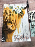 Highland Cow Personalized Notebook Gift Set
