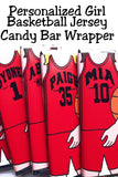 What a great gift to give the players on your team to cheer them on to victory this basketball season! Or use to celebrate your March Madness games with candy bars of your favorite team's players!