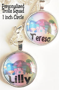 Make your own party favors with these Trolls Squad Goals Personalized 1 inch circles.  With each circle personalized, you can make Trolls bottle cap necklaces, keychains, bookmarks, and so much more perfect for each of your Trolls party guests.