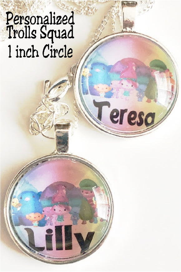 Make your own party favors with these Trolls Squad Goals Personalized 1 inch circles.  With each circle personalized, you can make Trolls bottle cap necklaces, keychains, bookmarks, and so much more perfect for each of your Trolls party guests.