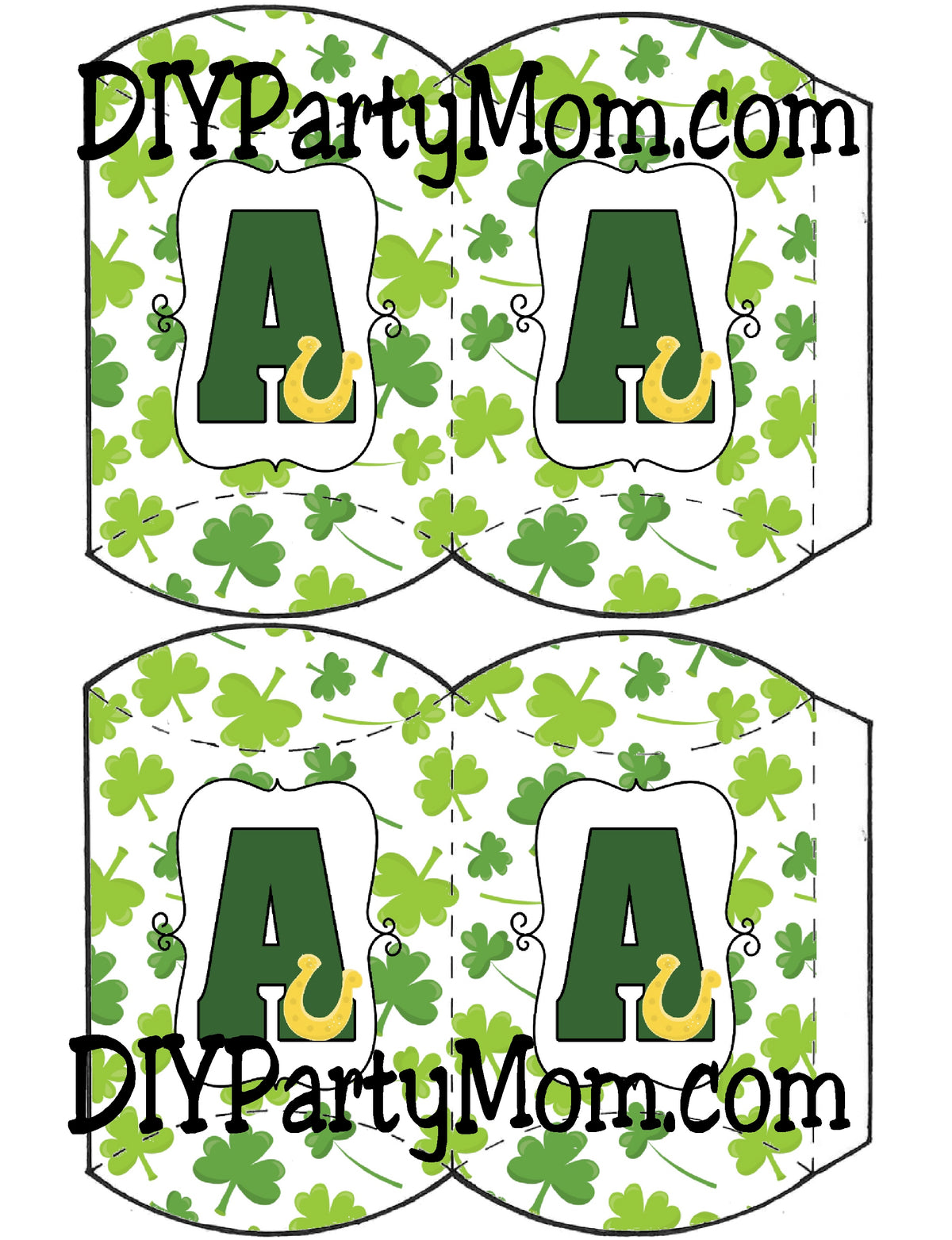 Lucky St Patrick's Day Monogram All Letters