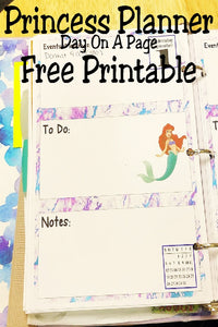 Princess Printable Daily Calendar Planner