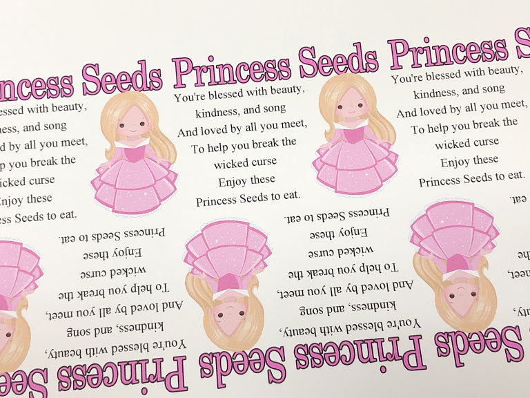 Sleeping Beauty Princess Seeds Bag Topper