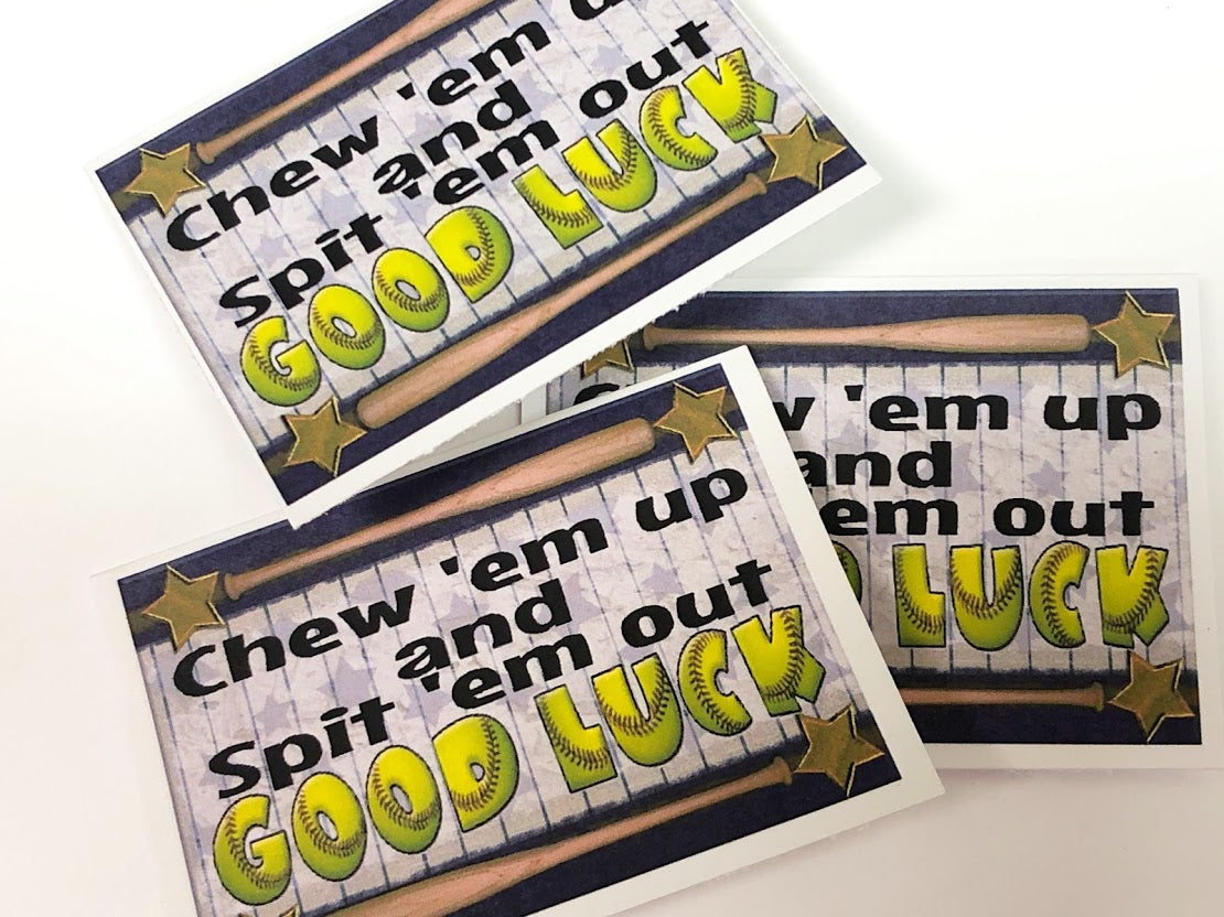 Chew Em Up Softball Bag Topper Team Treat