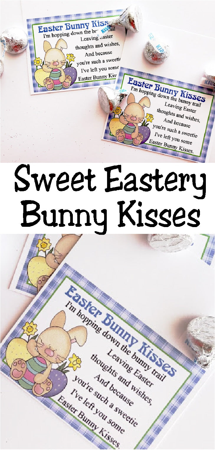 I'm hopping down the bunny trail leaving Easter thoughts and wishes, and because you're such a sweetie I've left you some Easter bunny kisses. Poem copyright for personal use by EverydayParties