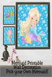 Mermaid Printable Wall Decor