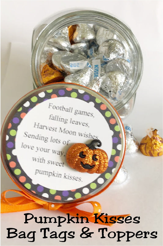 Send your loved ones sweet pumpkin kisses with these printable bag toppers perfect for your kids, friends, neighbors, and ministering sisters.