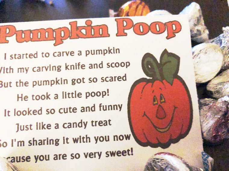 Pumpkin Poop Halloween Printable Bag Topper