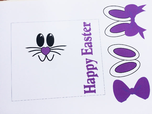 Purple Easter Bunny Candy Bar Wrapper