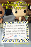 Make your Star Wars party extra fun with this printable bag topper.  Bag topper is great as a party treat for your Star Wars dessert table or as a Party favor for the goodie bags.  Plus you can print and party today!