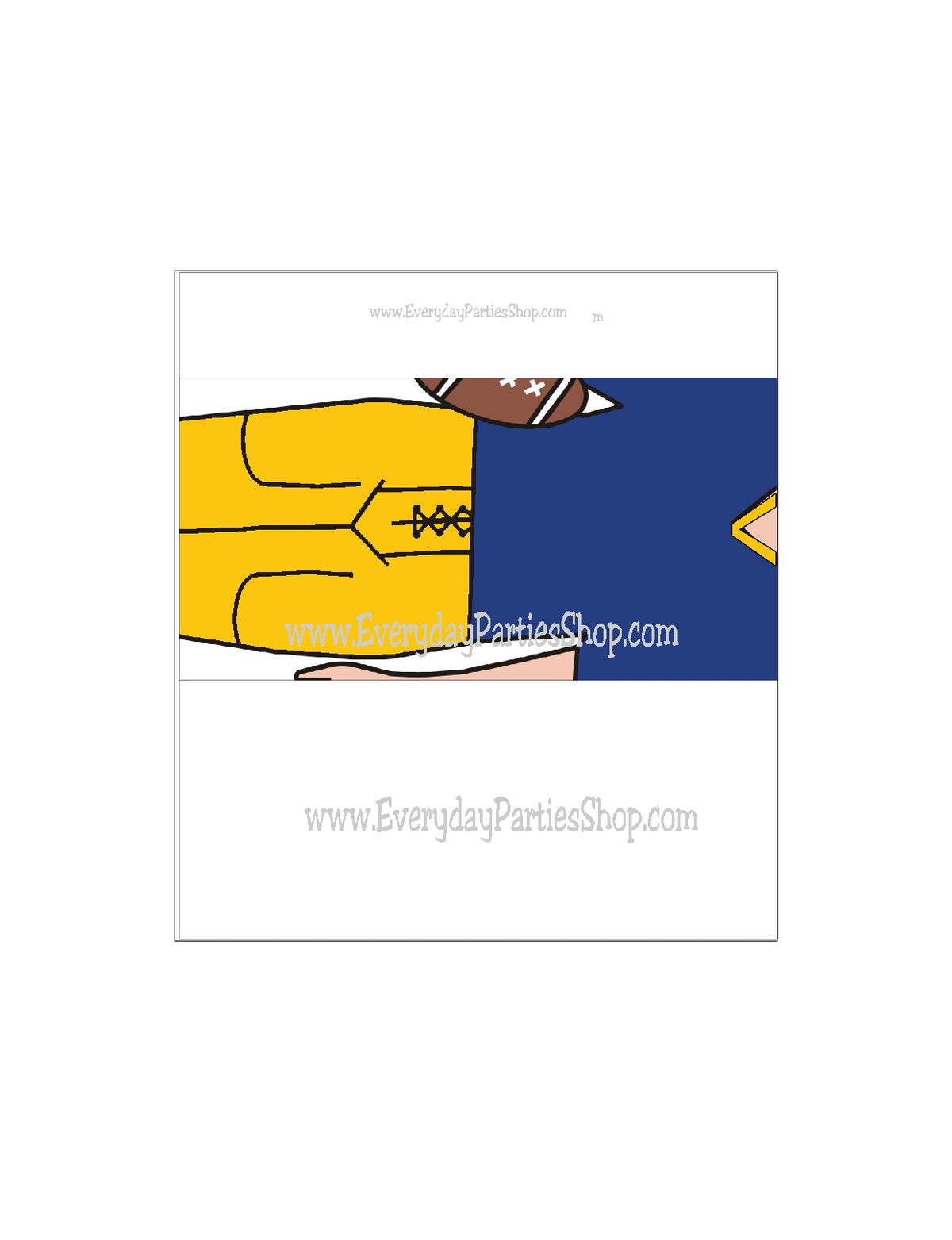 Rams Football Candy Bar Wrapper