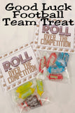 Help your football team roll over the competition with this team treat bag topper. This is such a fun way to wish the whole team good luck in their next game as a football mom, a team manager, or as a booster club.