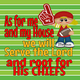 Serve the Lord and Root for His *Team* Printable Wall Decor