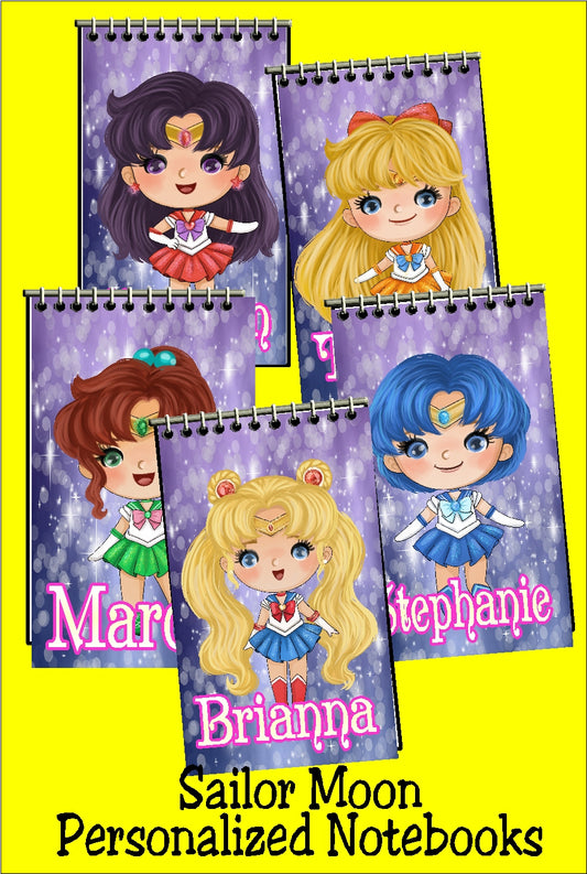 Sailor Moon Personalized Notebook Party Favors