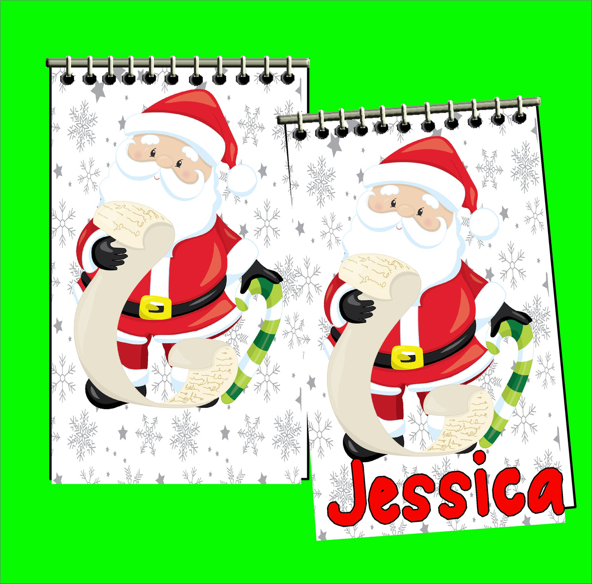 Santa Personalized Stocking Stuffer Notebook