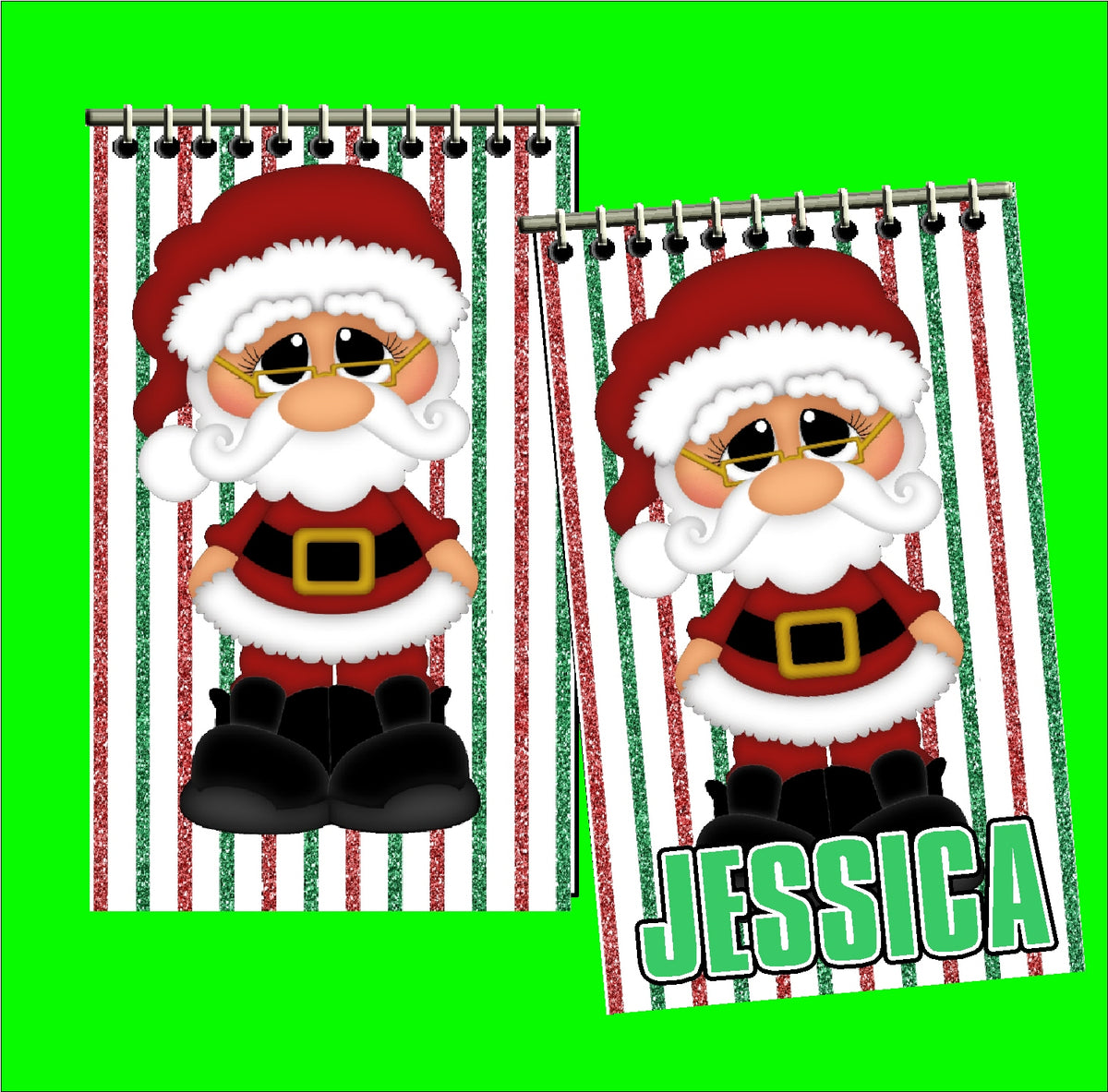 Santa Personalized Stocking Stuffer Notebook