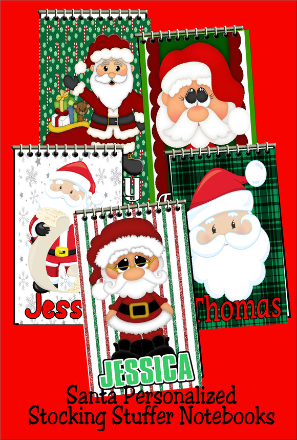Santa Personalized Stocking Stuffer Notebook