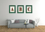 School Apple Monogram Printable Wall Decor