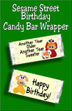 Sesame Street Birthday Candy Bar Wrapper Printable