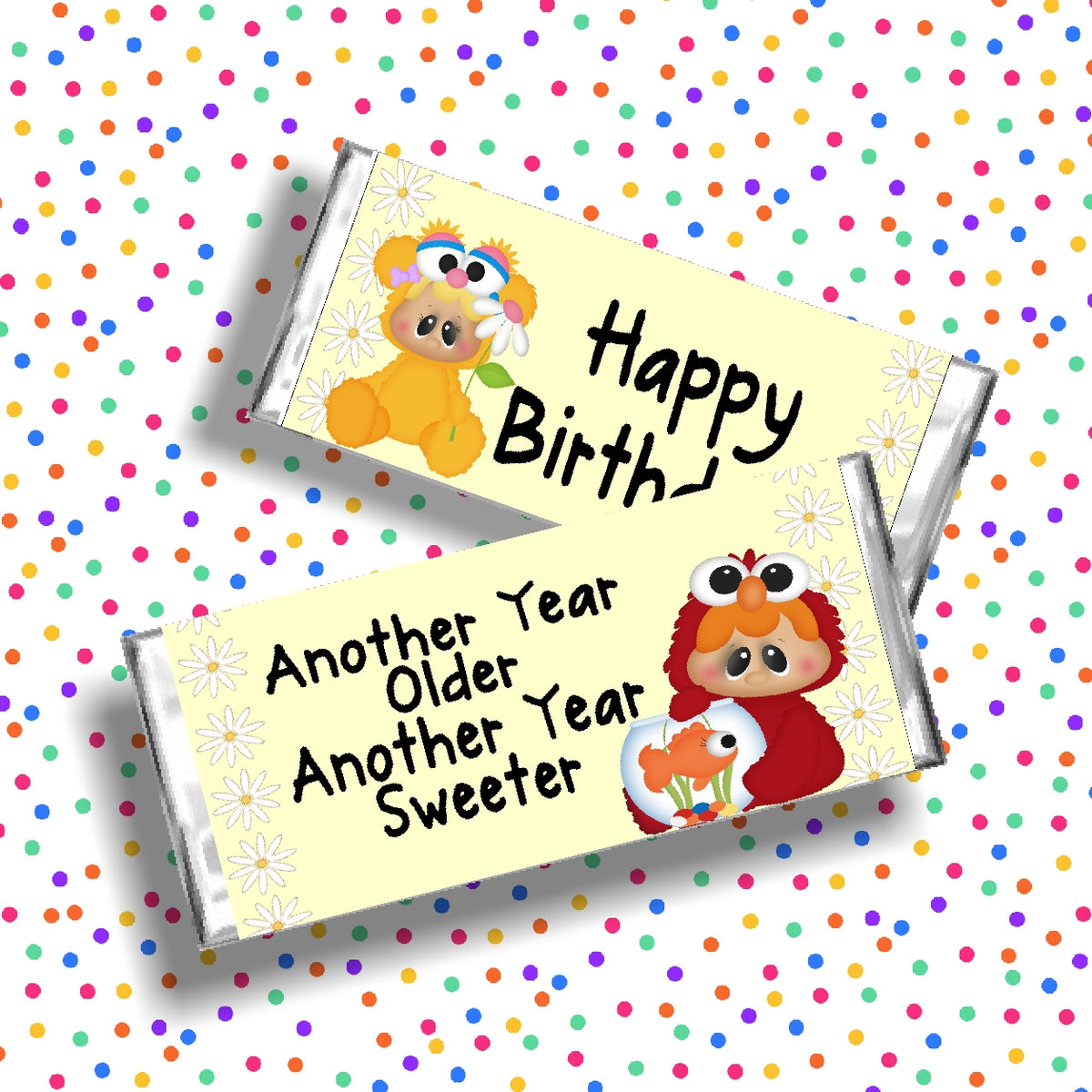 Sesame Street Birthday Candy Bar Wrapper Printable