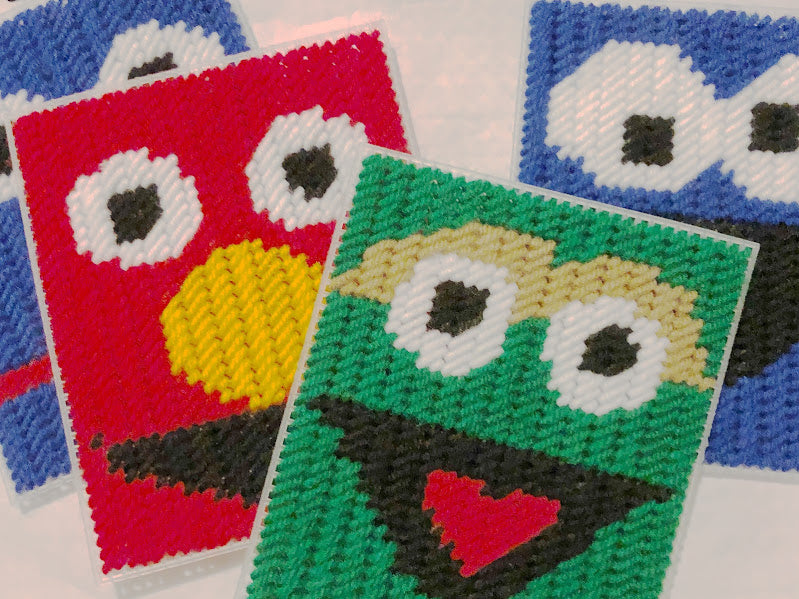 Sesame Street Pick Your Side Plastic Canvas Tissue Box Pattern