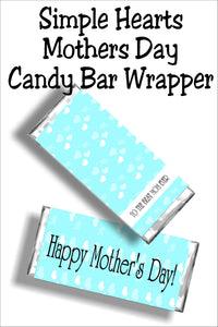 When you can't be with mom, send her your love with a chocolate candy bar and a Mothers'day card all in one.  This candy bar card printable is the perfect gift for any mom on your friends and family list. #mothersdaycard #mothersdaycandybarwrapper