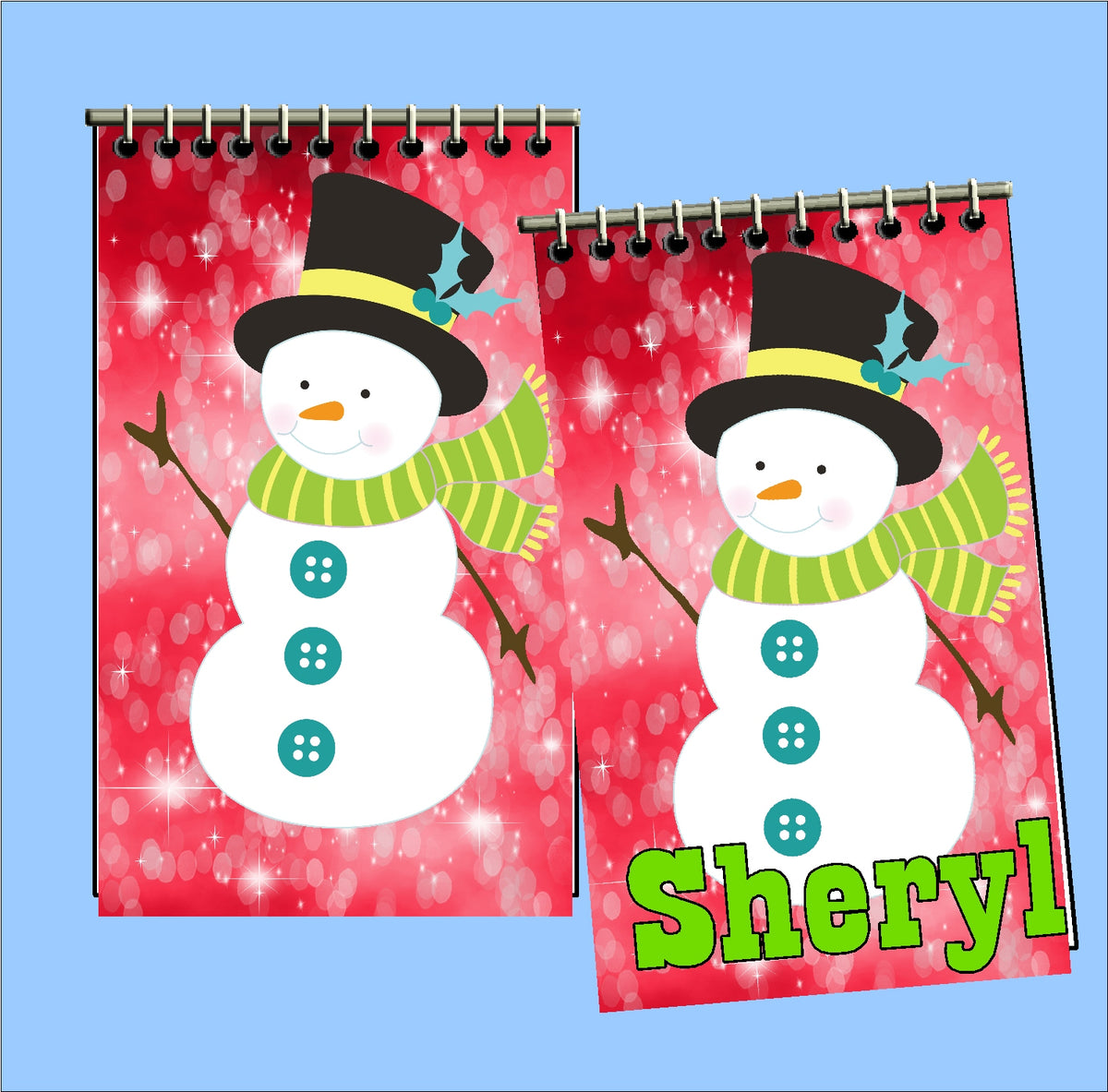 Snowman Stocking Stuffer Christmas Personalized Notebook