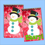 Snowman Stocking Stuffer Christmas Personalized Notebook