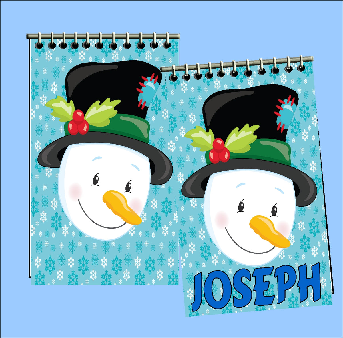Snowman Stocking Stuffer Christmas Personalized Notebook