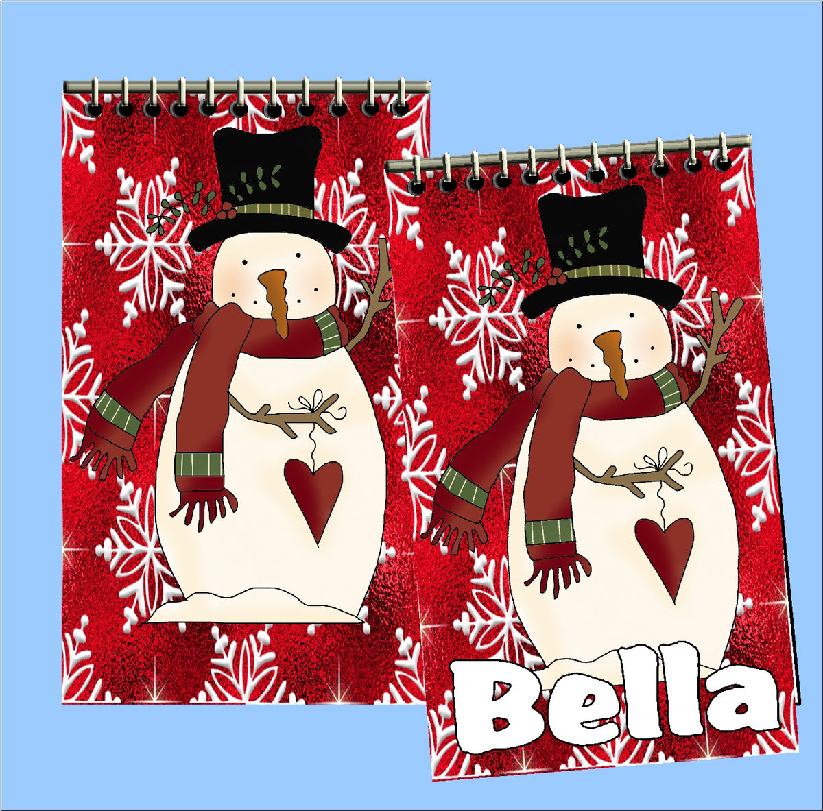 Snowman Stocking Stuffer Christmas Personalized Notebook