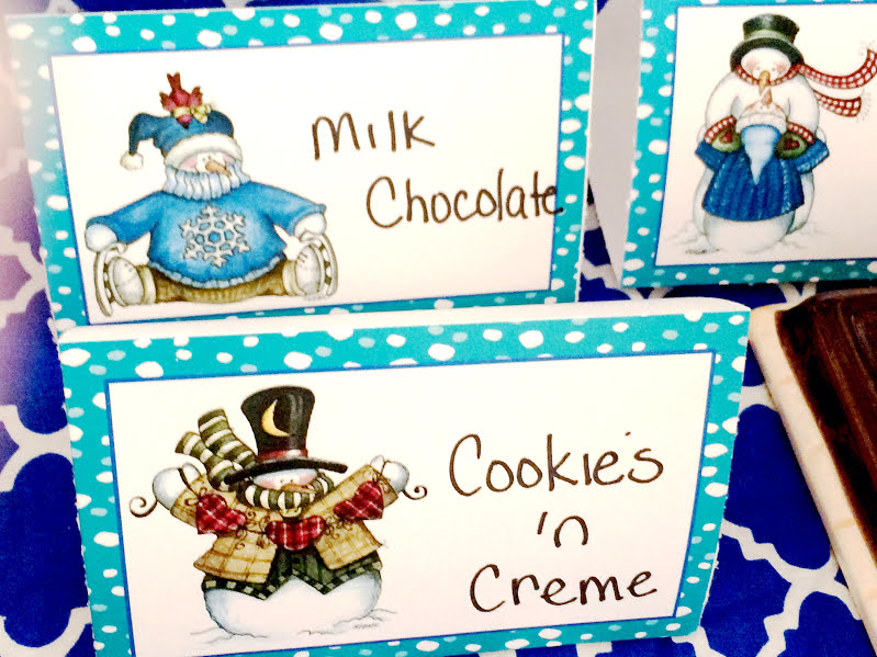 Snowman Party Table Card Printable
