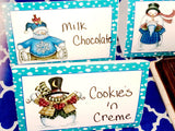Snowman Party Table Card Printable