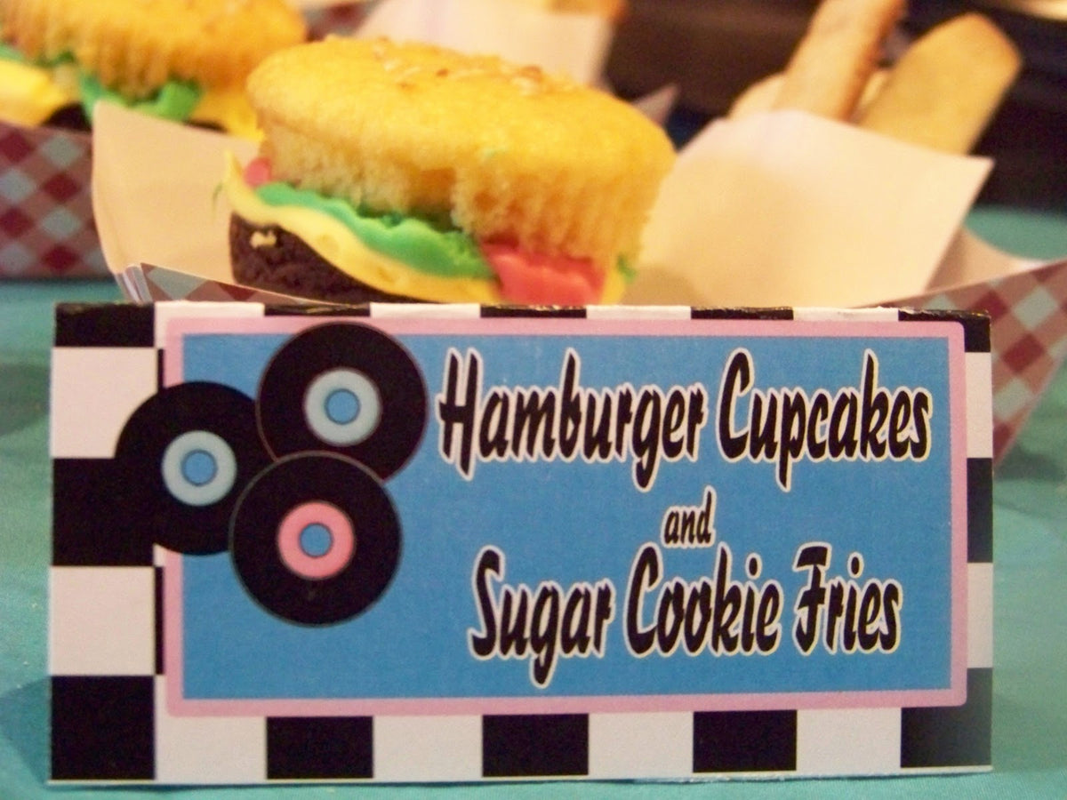 1950s Sock Hop Table/Food/Place Cards