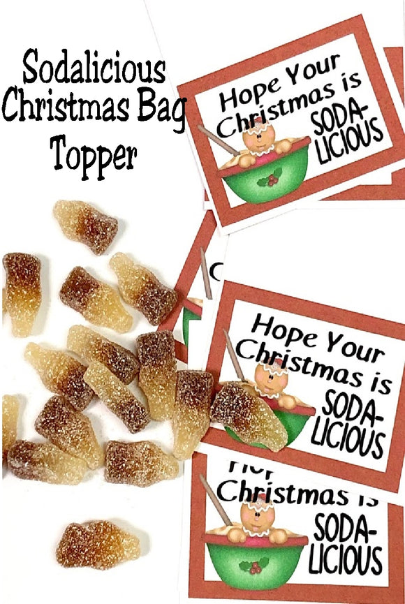 Sodalicious Christmas Bag Topper Printable