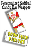 What a great gift to give the players on your team to cheer them on to victory this softball season! Or use to celebrate your senior games with candy bars of your favorite team's players! #softballparty #softballteam #softballgiftidea