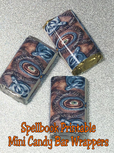 Hocus Pocus Spellbook Hershey Miniature Candy Bar Wrapper Printable